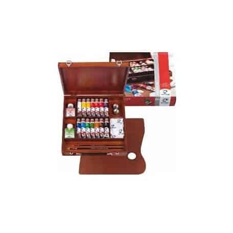 Caja Madera Acrílico Inspiration 14 Colores + Accesorios Van Gogh